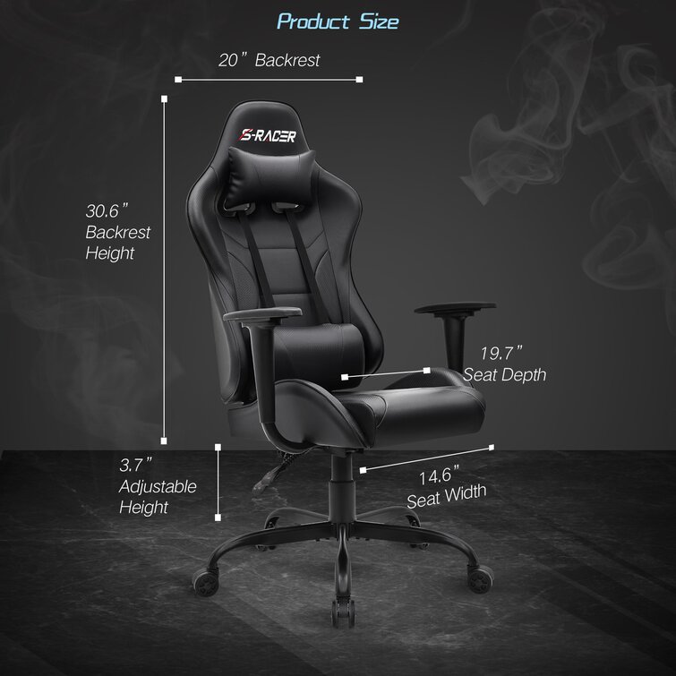 S racer reclining gaming chair hot sale